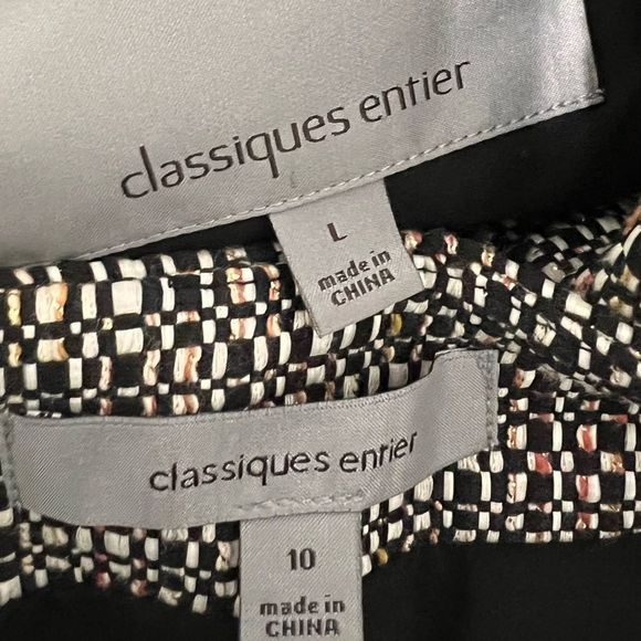 Classiques Entier skirt suit size L/10 tweed multicolor long sleeve 2-piece suit - Picture 7 of 8